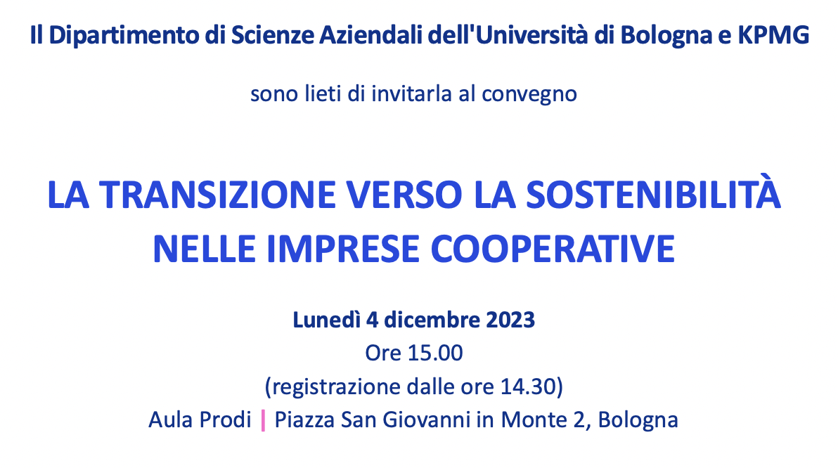 La transizione verso la sostenibilità nelle imprese cooperative